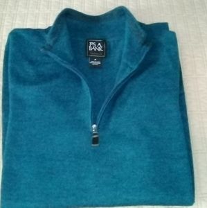 Jos.A.Bank Traveler 100% Merino Wool Sweater Medium Teal 1/4 Zip